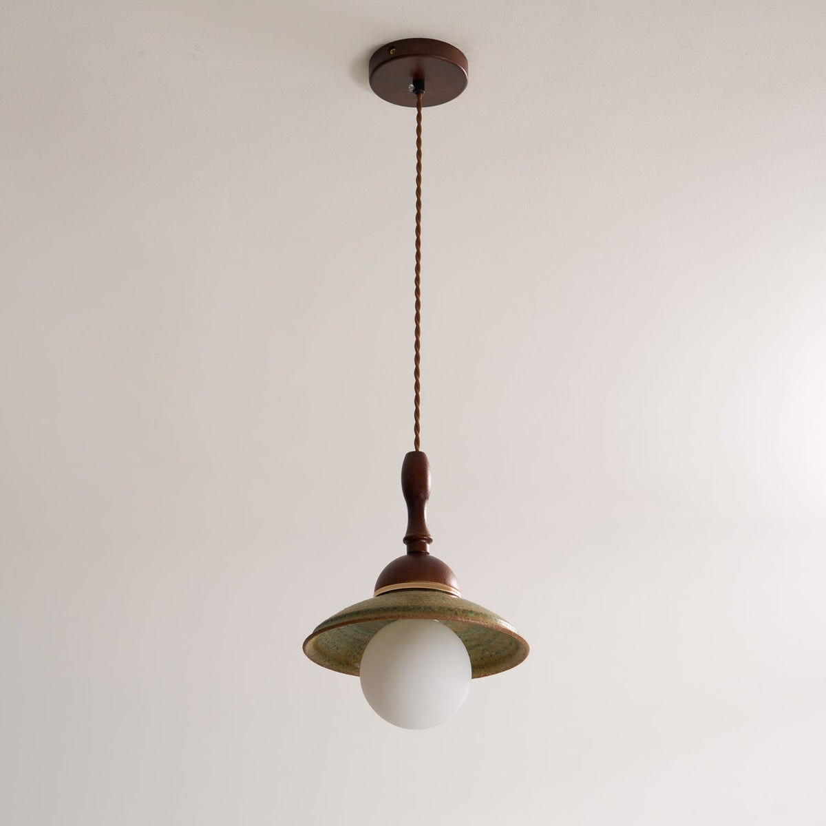 Macell Nordic Art Wood Ceramics Pendant Lamp