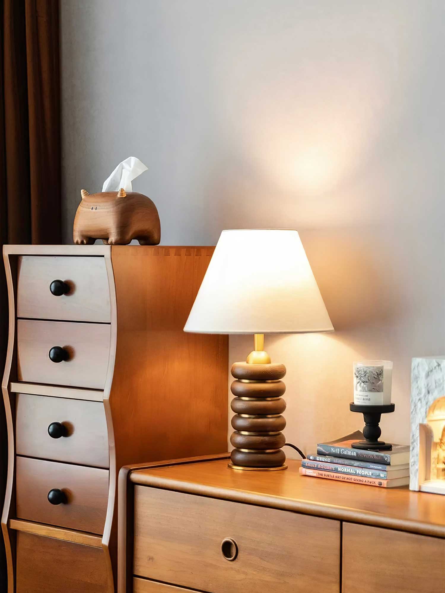 Rinalia Minimalist Wood Table Lamp