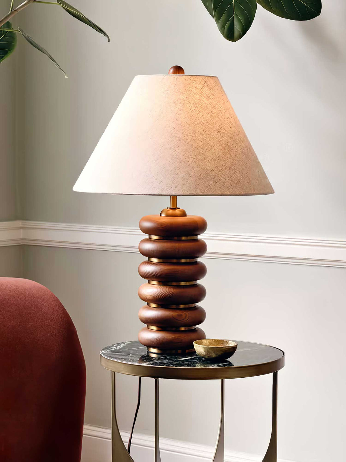 Rinalia Minimalist Wood Table Lamp