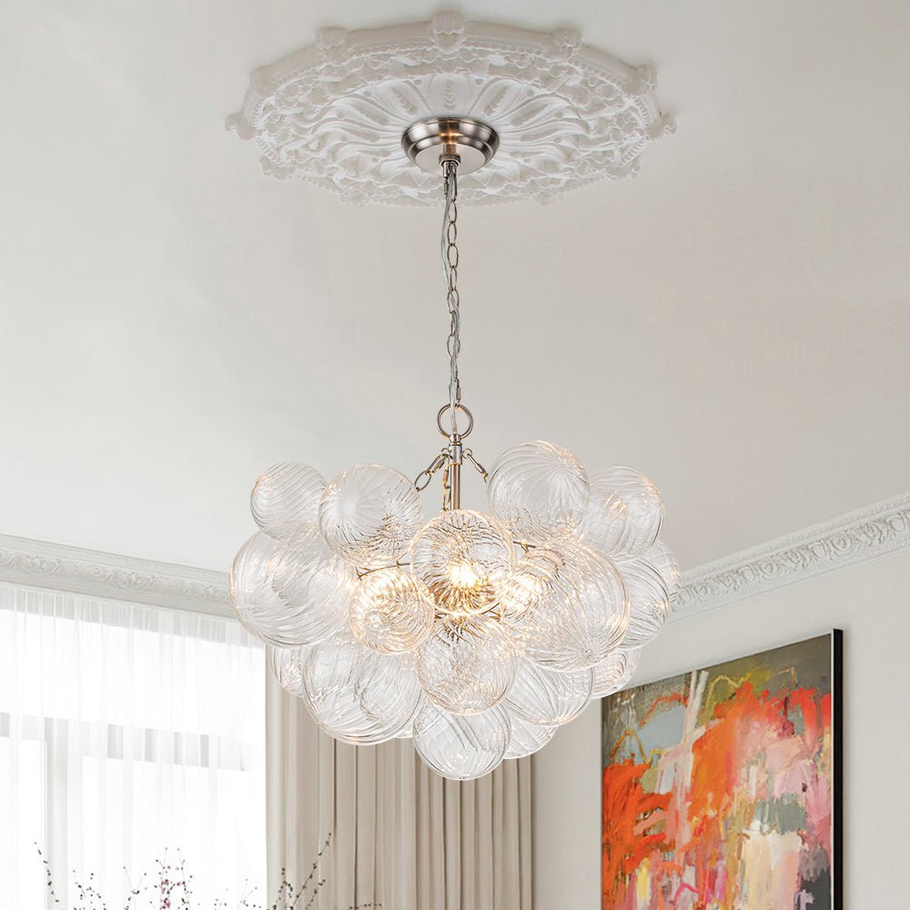 Aurora Chandelier Glass Ball Bubble Modern - Neutral Decor
