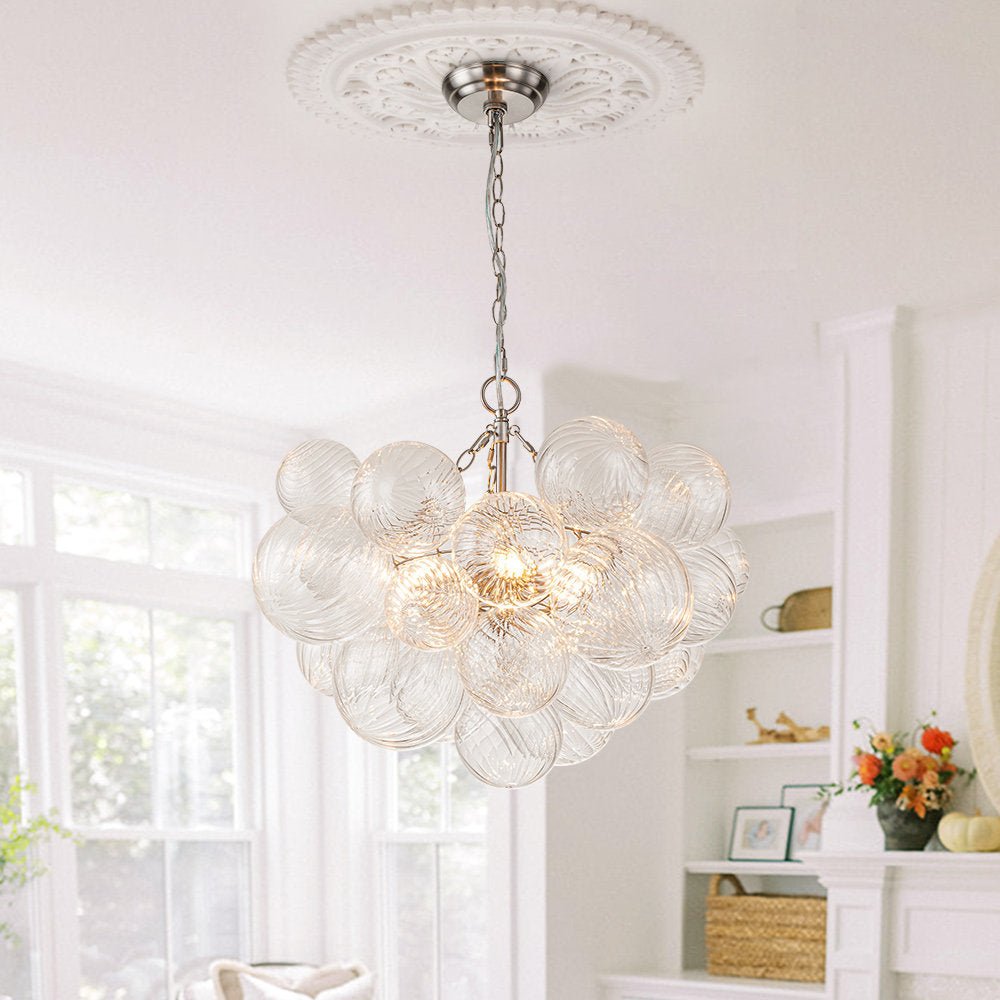 Aurora Chandelier Glass Ball Bubble Modern - Neutral Decor