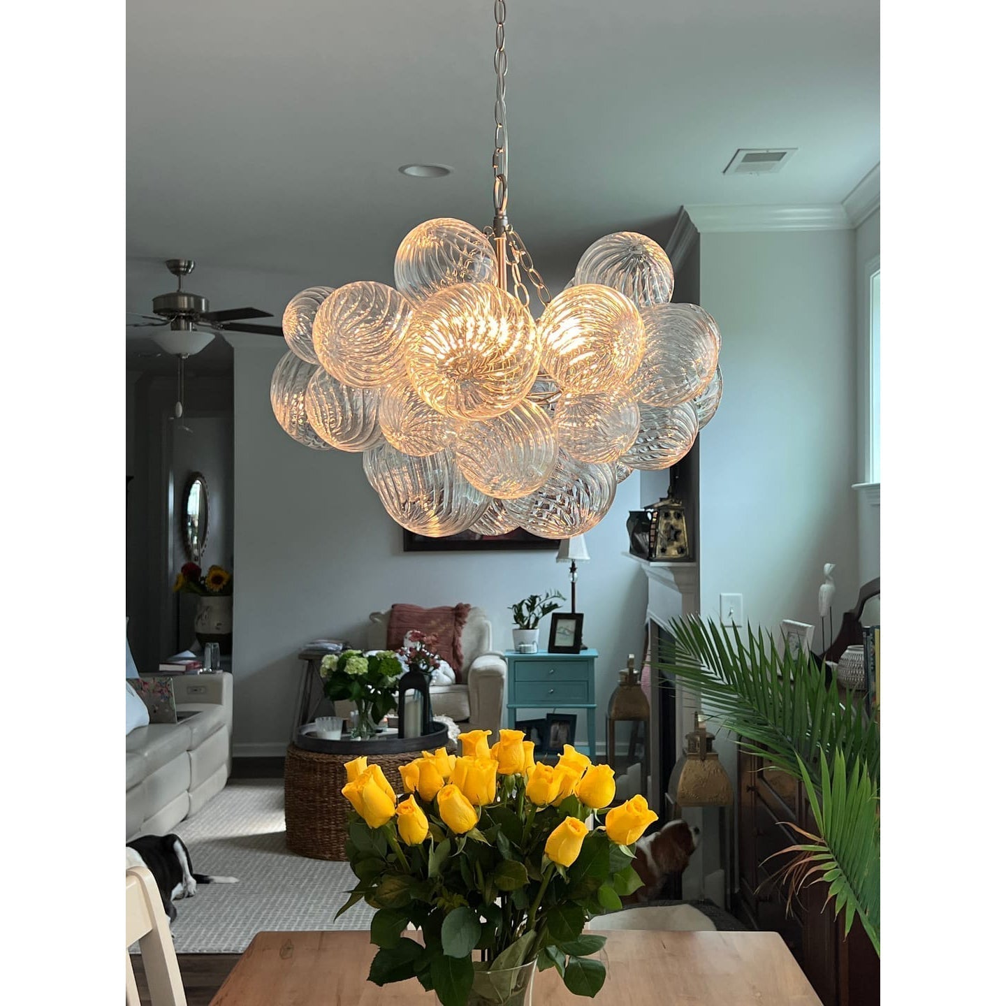 Aurora Chandelier Glass Ball Bubble Modern