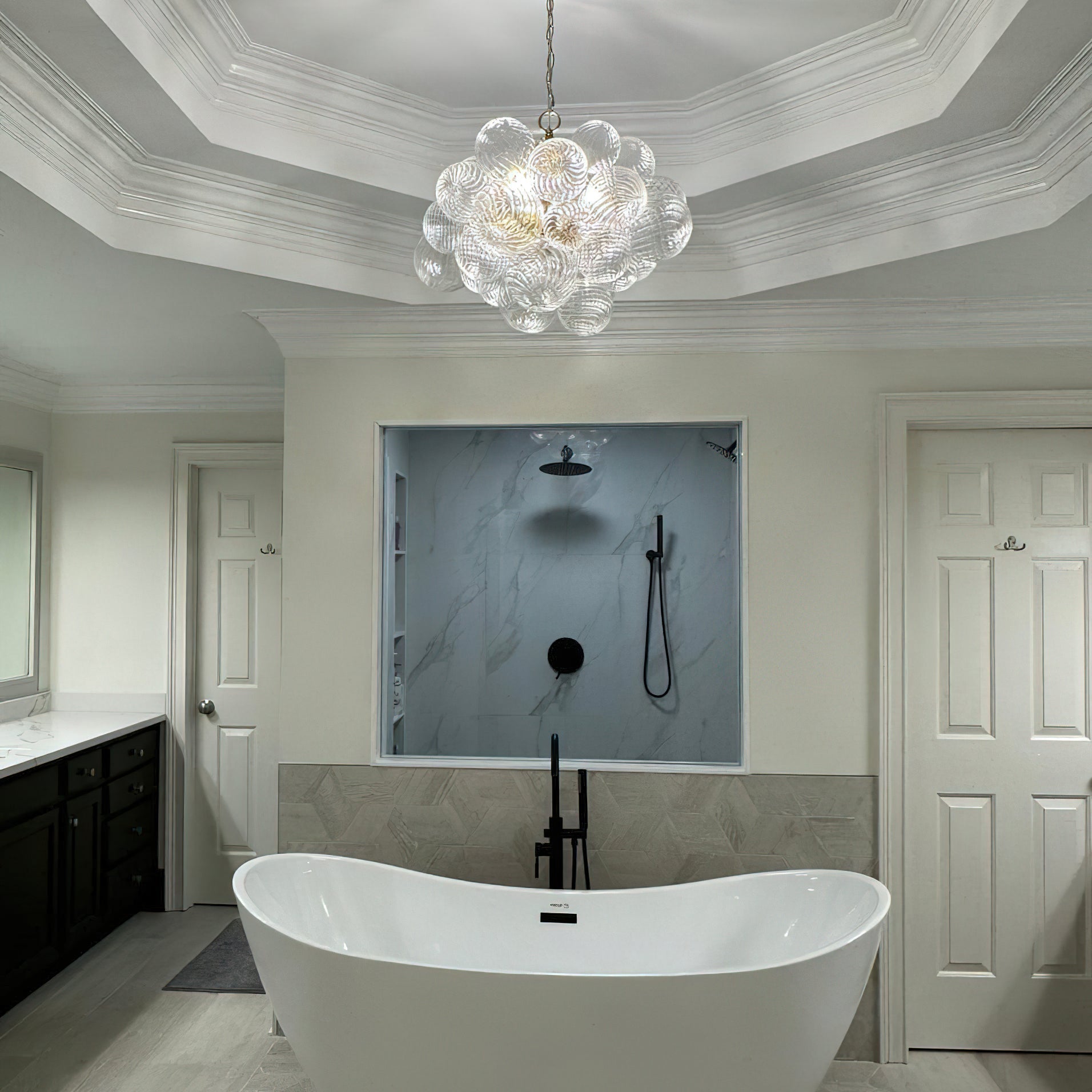 Aurora Chandelier Glass Ball Bubble Modern