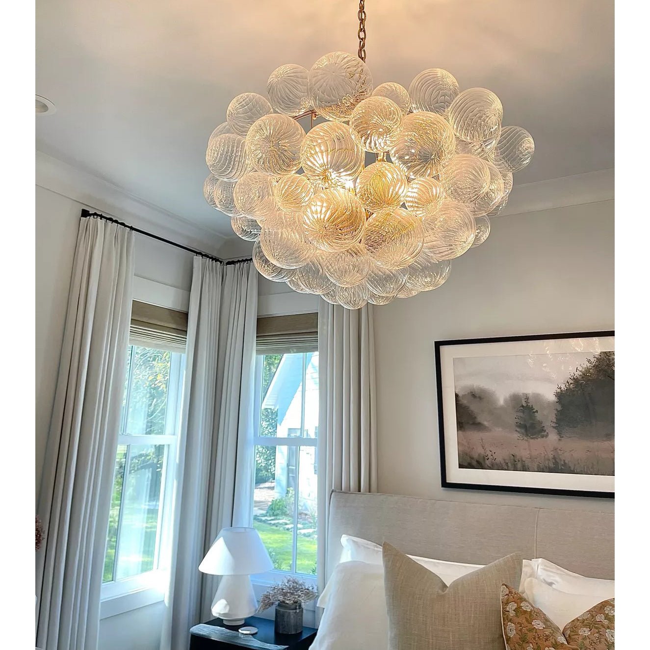 Aurora Chandelier Glass Ball Bubble Modern - Neutral Decor