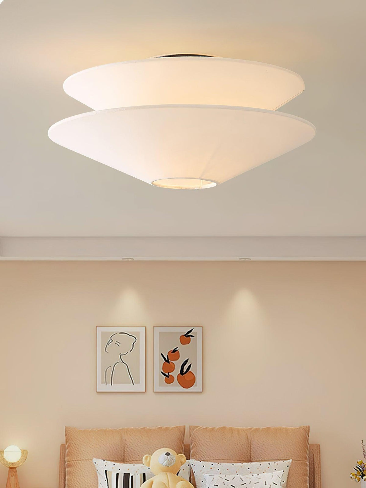 Ealo Nordic Art Fabric Flushmount Ceiling Light