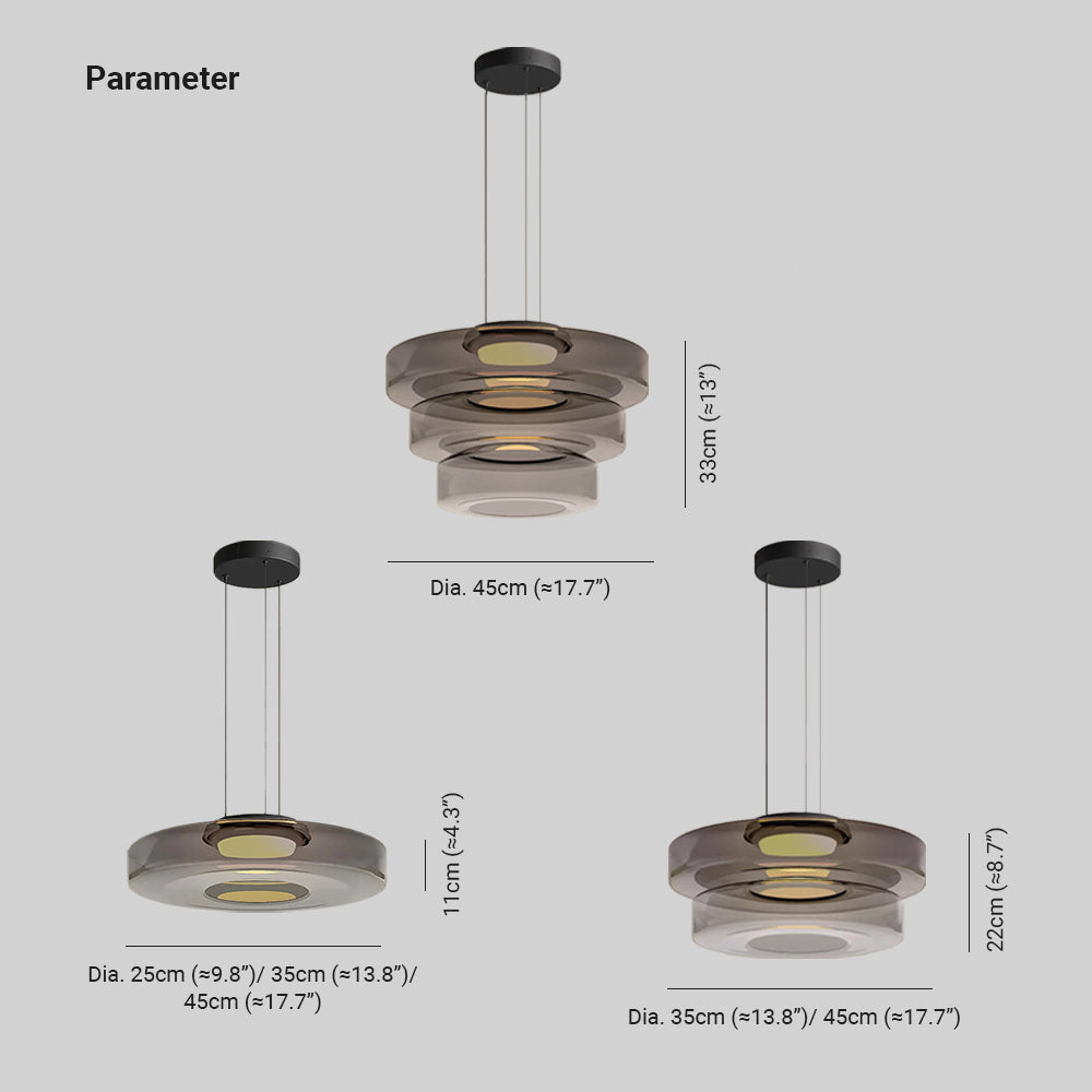 Valentina Glass Pendant Light Multi-tiered Structure - Neutral Decor