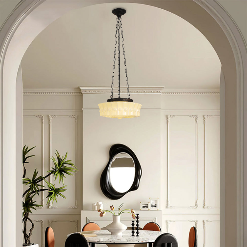 Valentina Vintage French Country Dome Pendant Light Living Room - Neutral Decor