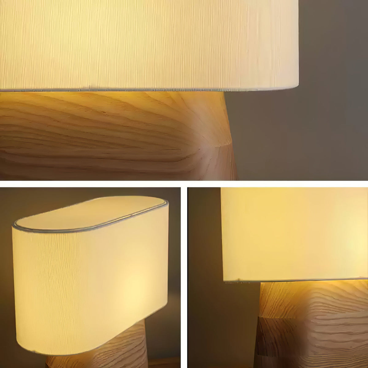 Grashen Wood & Fabric Table Lamp