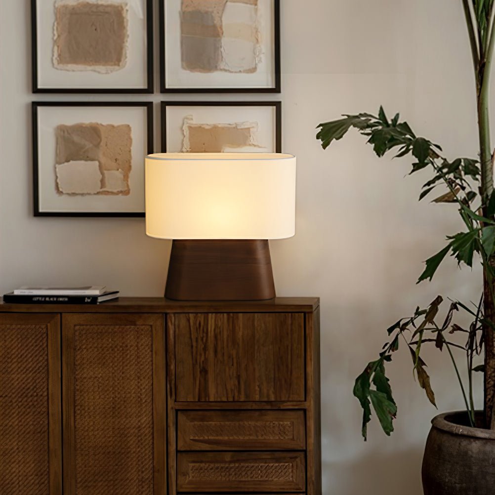 Grashen Wood & Fabric Table Lamp