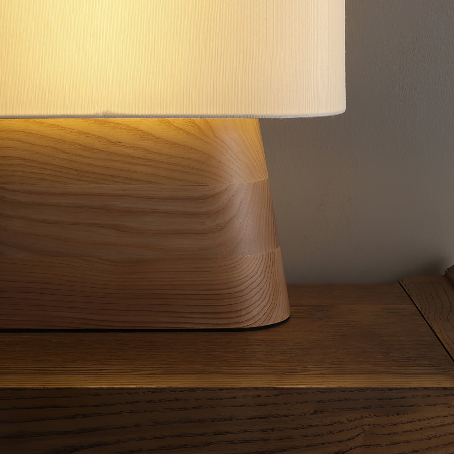 Grashen Wood & Fabric Table Lamp