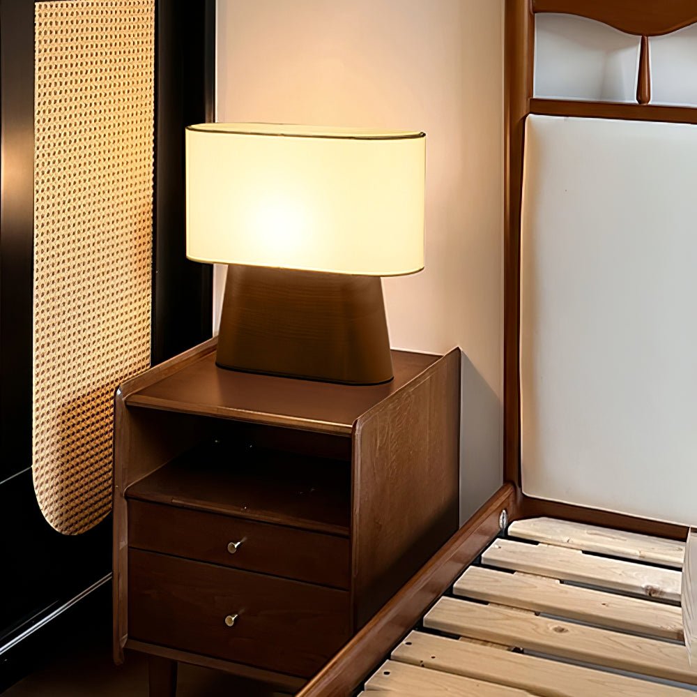 Grashen Wood & Fabric Table Lamp