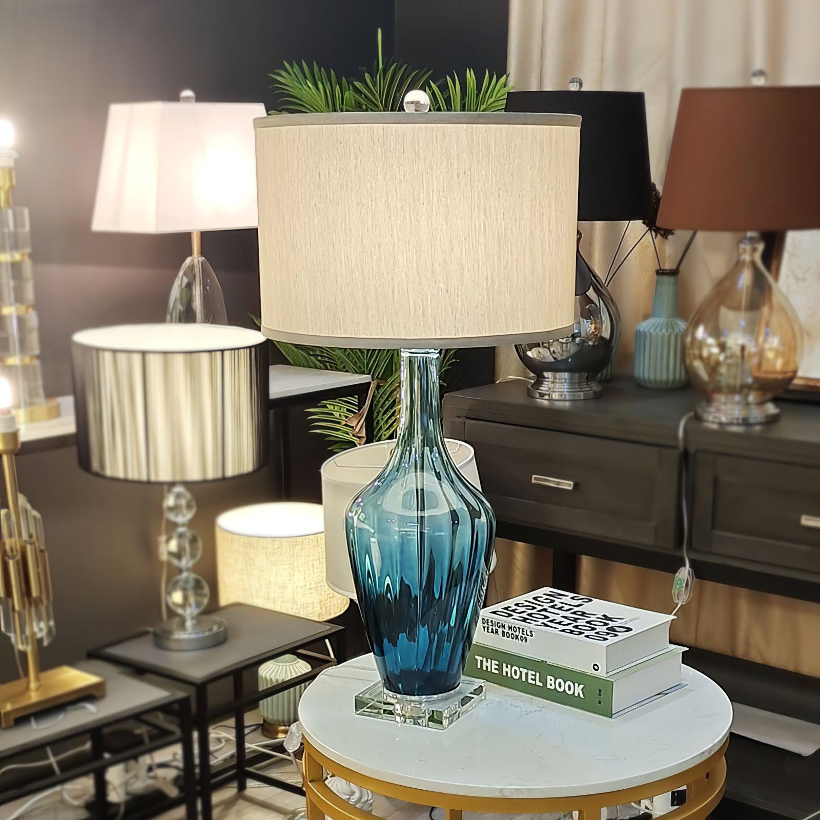 Syphae Glass Table Lamp - Neutral Decor