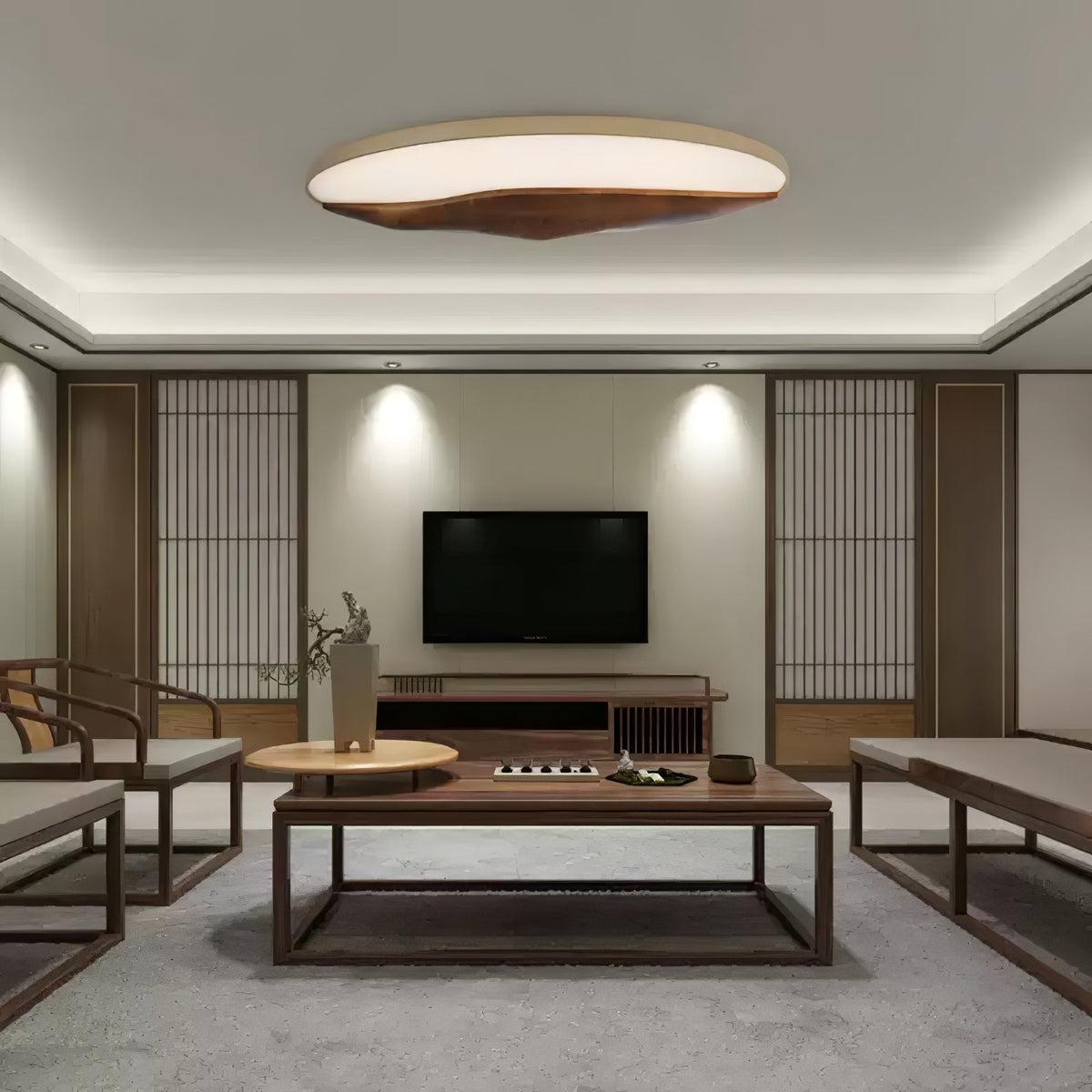 Vishaarae Scandi Wooden Ceiling Light