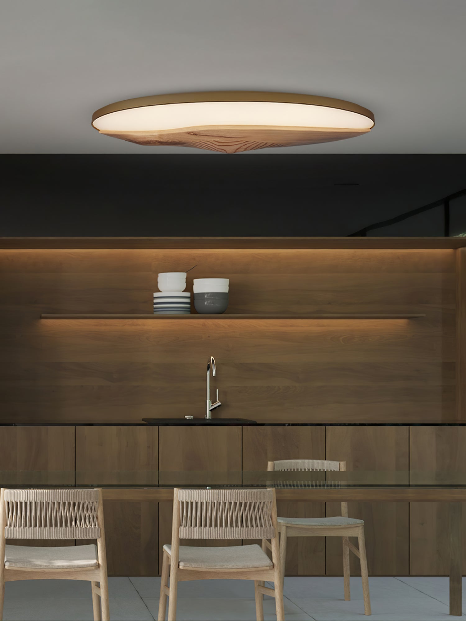 Vishaarae Scandi Wooden Ceiling Light