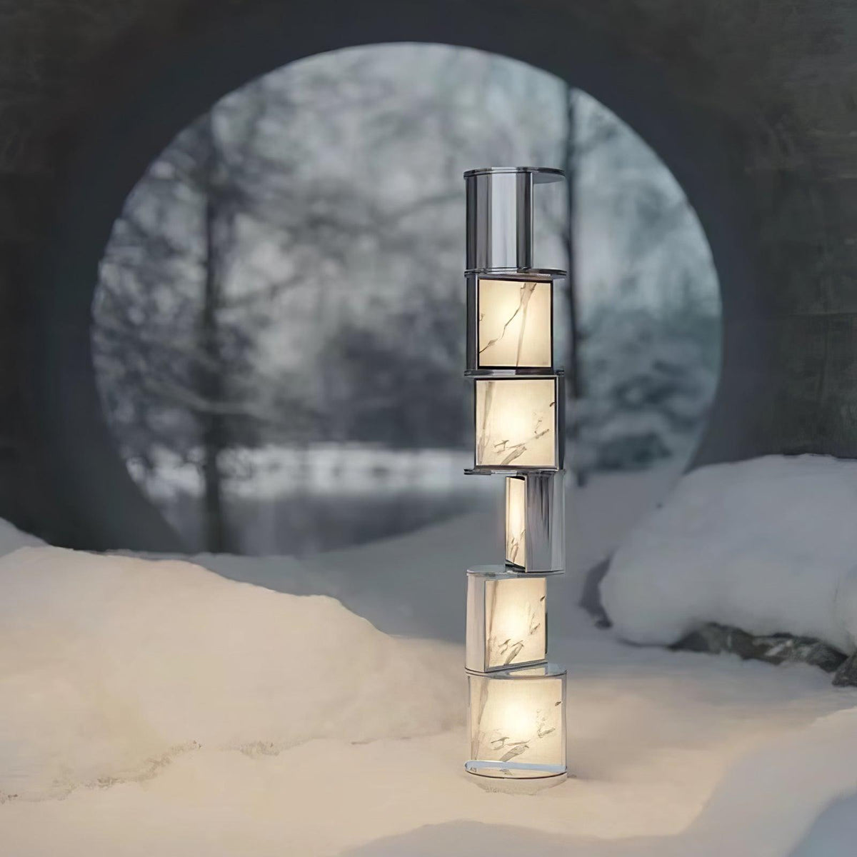 Votary Acrylic Column Floor Lamp