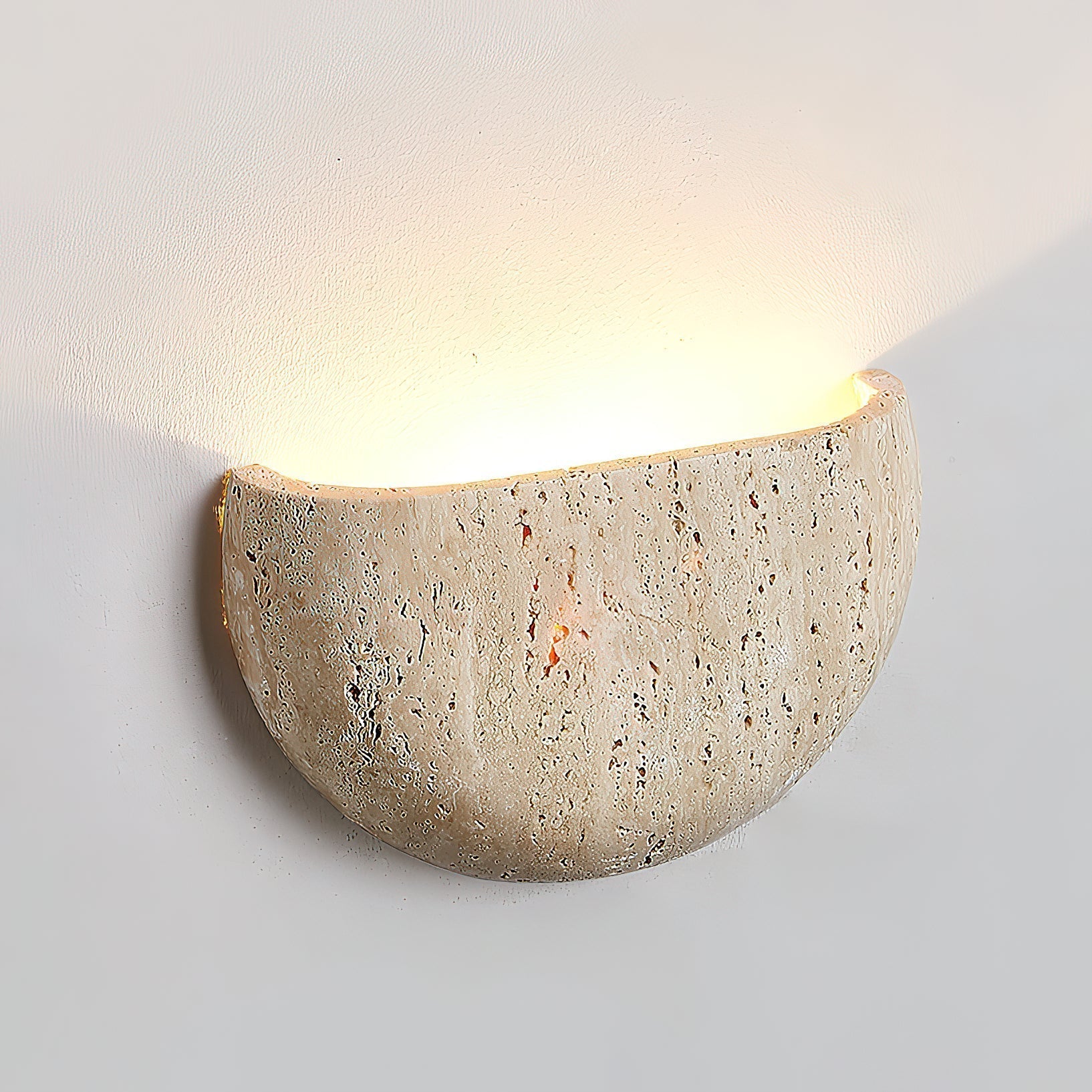 Cuvenarae Modern Minimalist Moon Travertine Wall Lamp