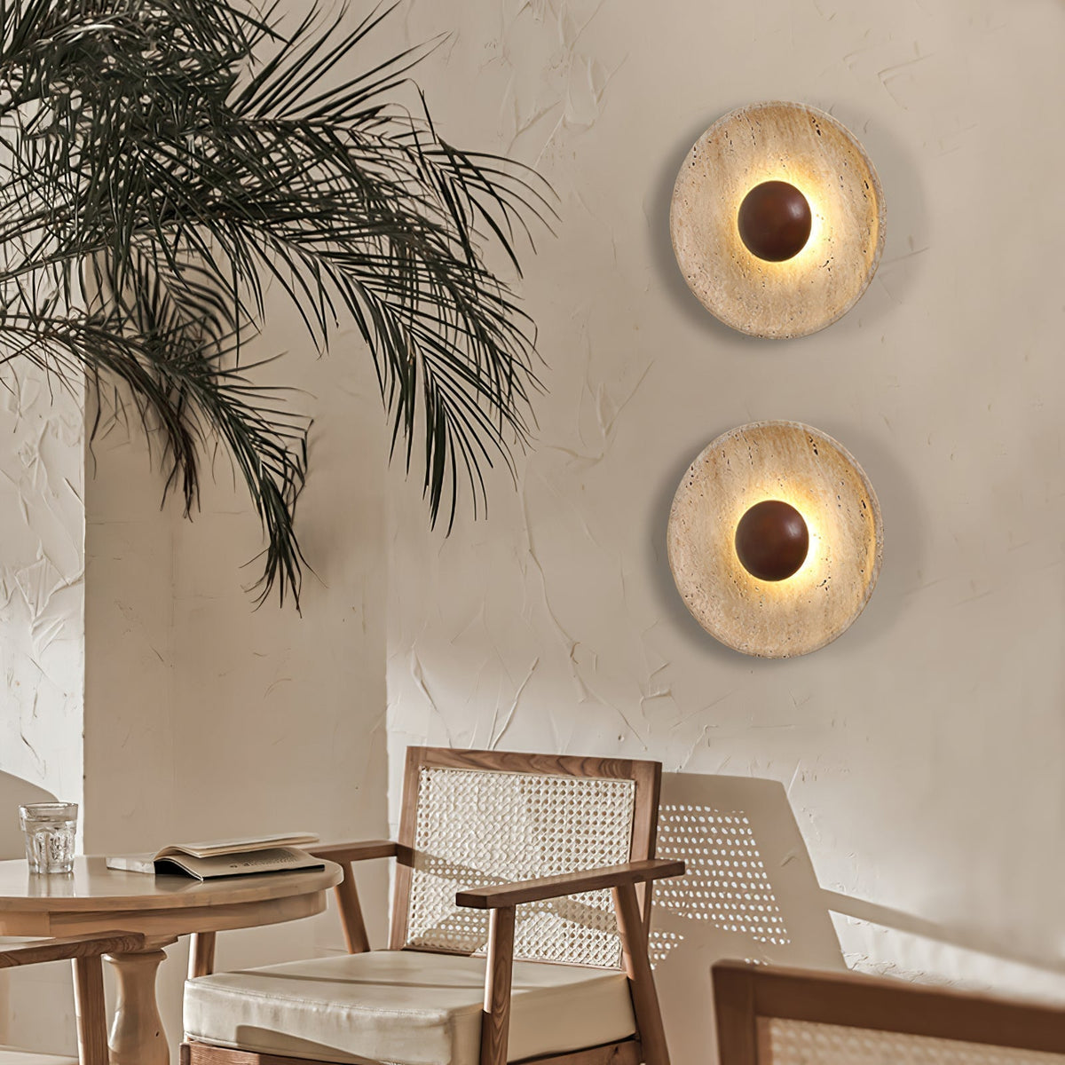 Ulraeia Minimalist Travertine Wall Light