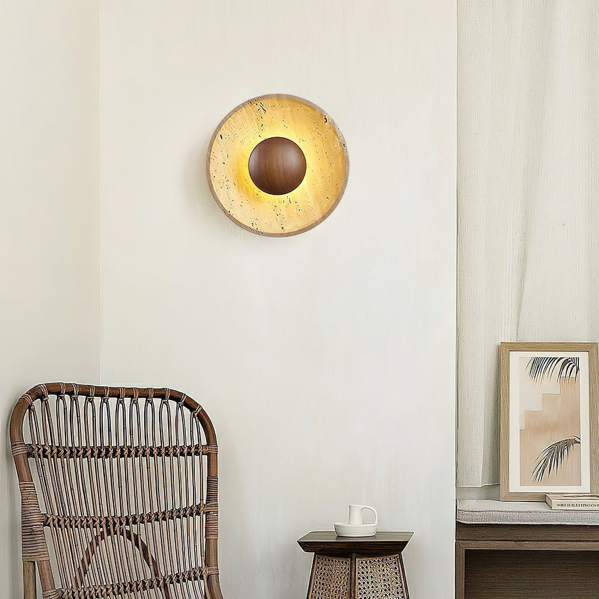 Ulraeia Minimalist Travertine Wall Light