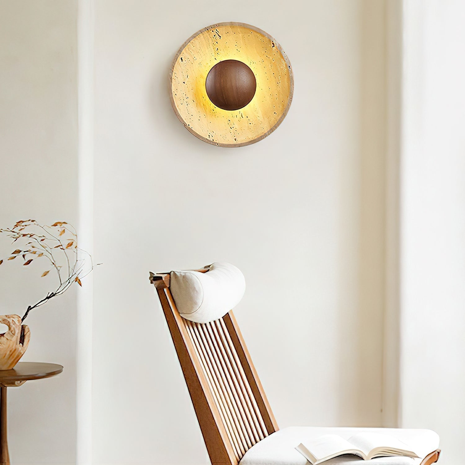 Ulraeia Minimalist Travertine Wall Light