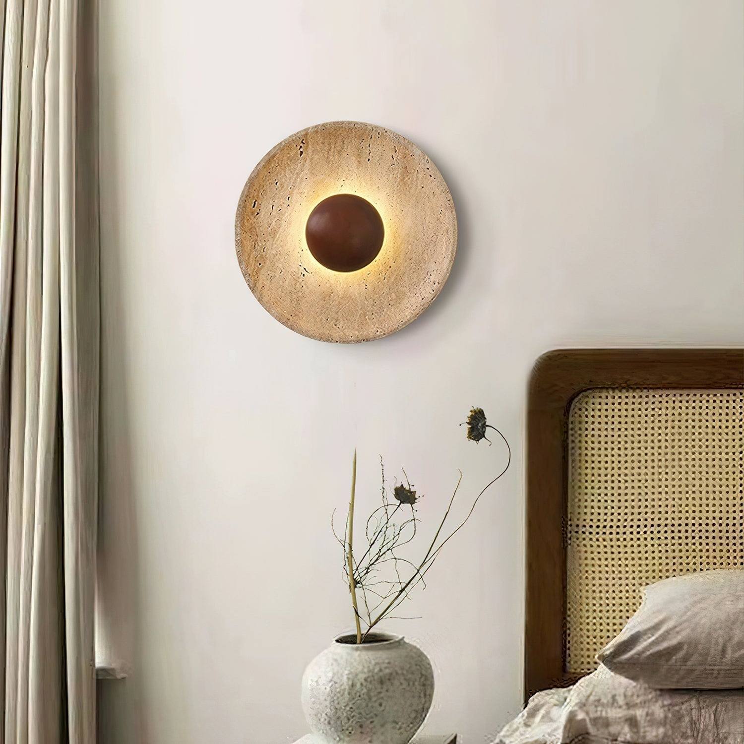 Ulraeia Minimalist Travertine Wall Light