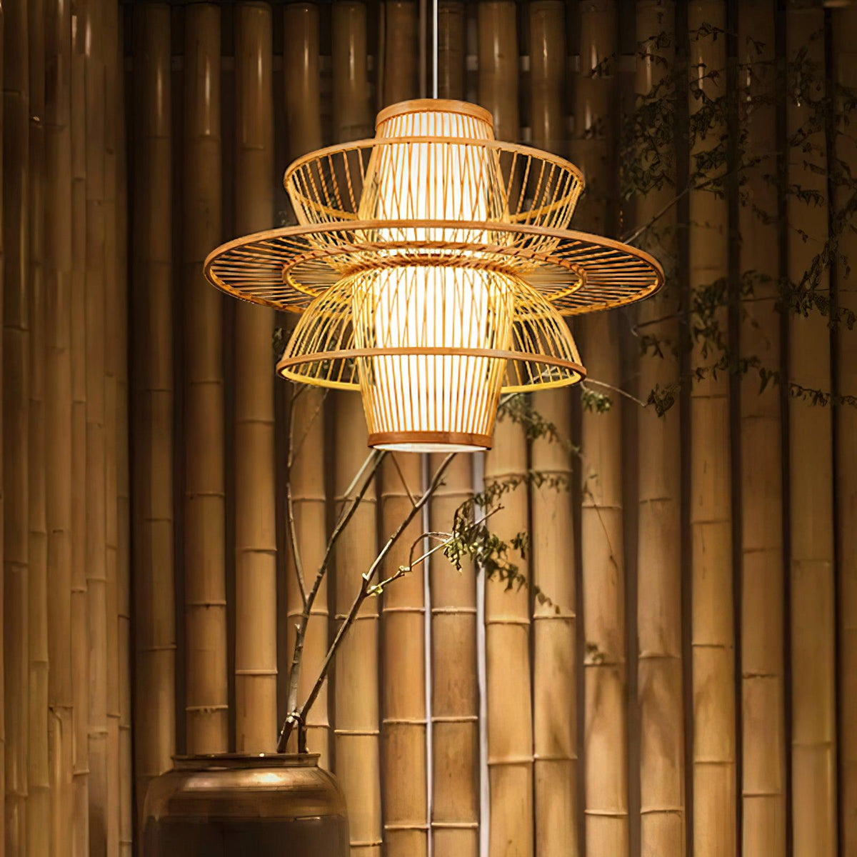 Gsplen Handmade Sigyn Bamboo Pendant Lamp