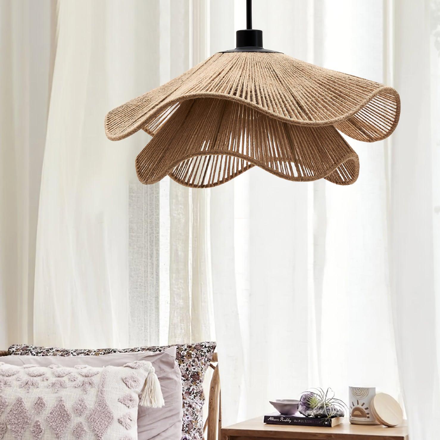 Avenaenne Pendant Lamp Handmade Straw Hat Double Layer