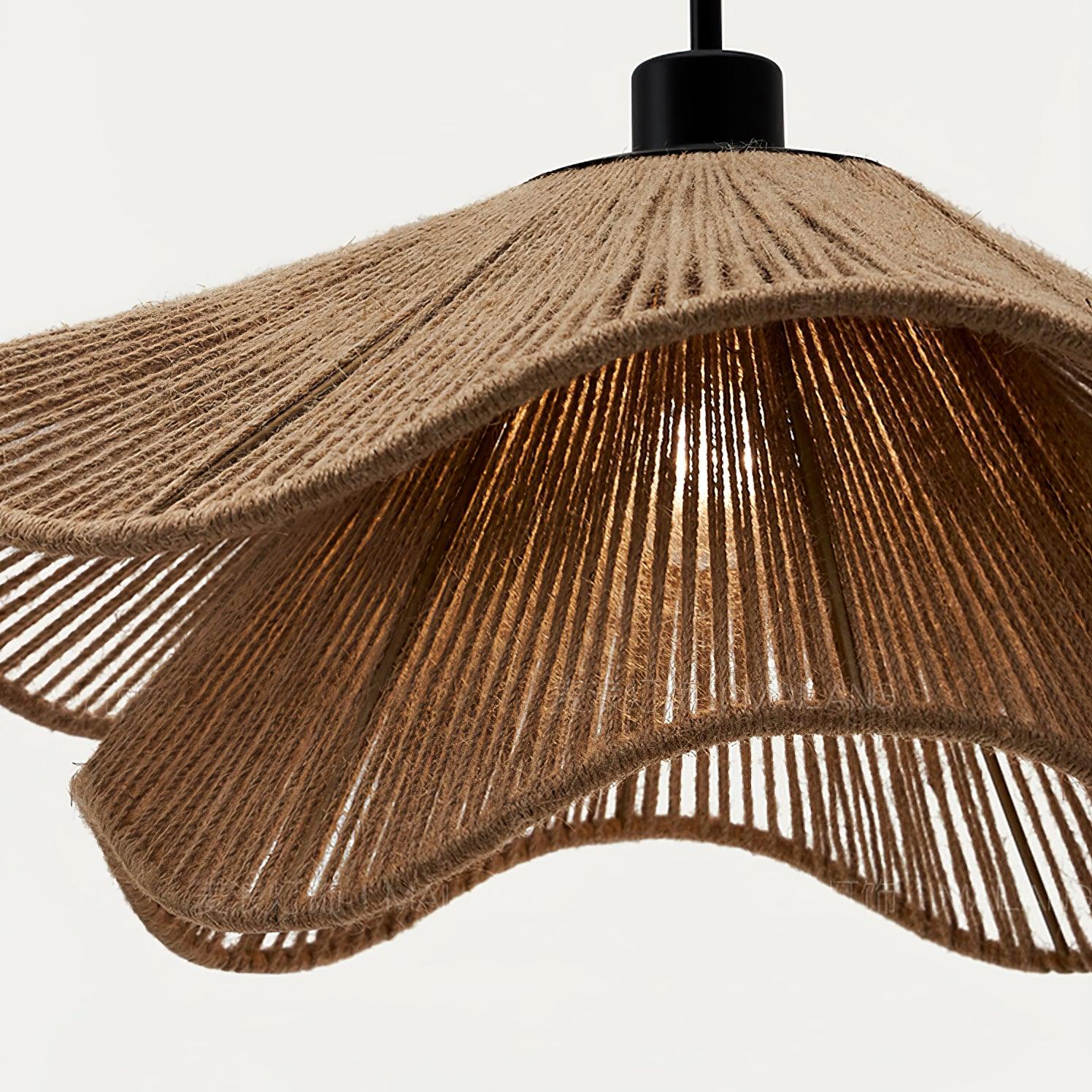Avenaenne Pendant Lamp Handmade Straw Hat Double Layer