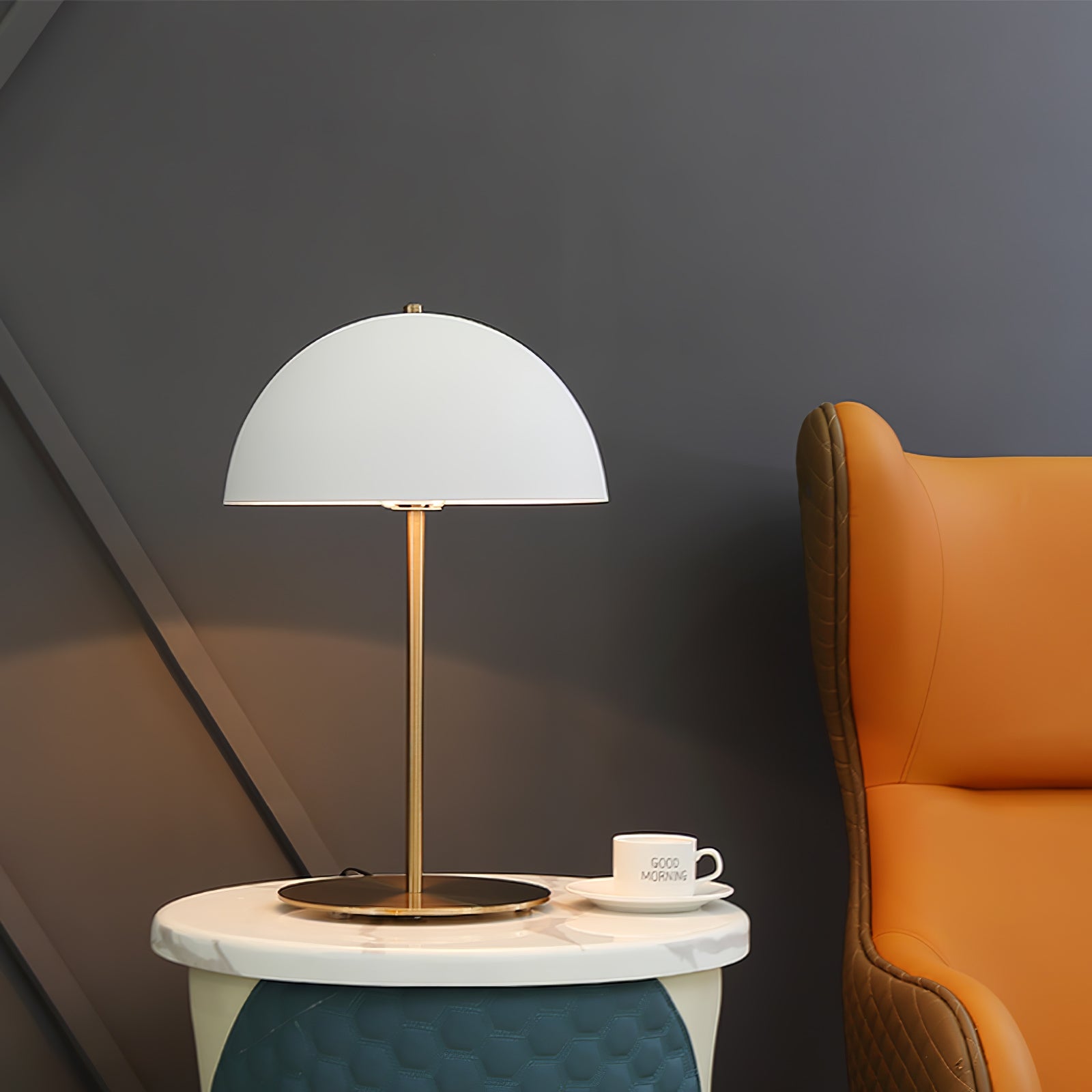 Zephen Acrylic Scandinavian Table Lamp - Neutral Decor