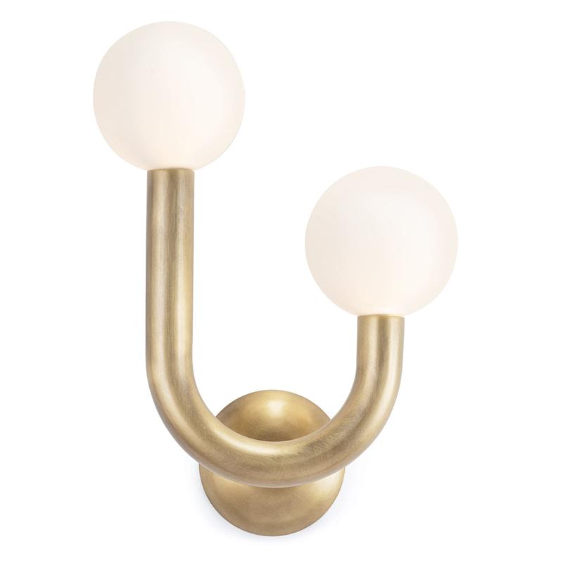 Zoshaos Modern Minimalist Happy Brass Glass Wall Lamp