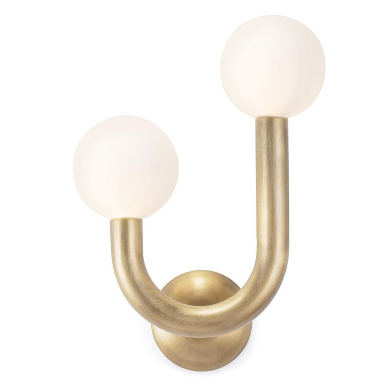 Zoshaos Modern Minimalist Happy Brass Glass Wall Lamp
