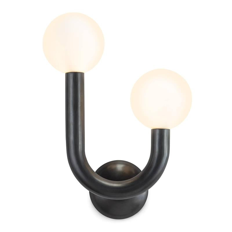 Zoshaos Modern Minimalist Happy Brass Glass Wall Lamp
