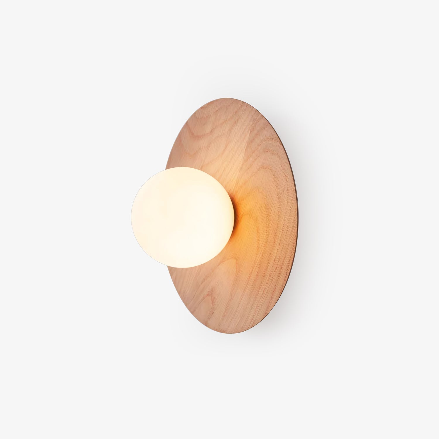 Eloza Modern Minimalist Wooden Glass Wall Light