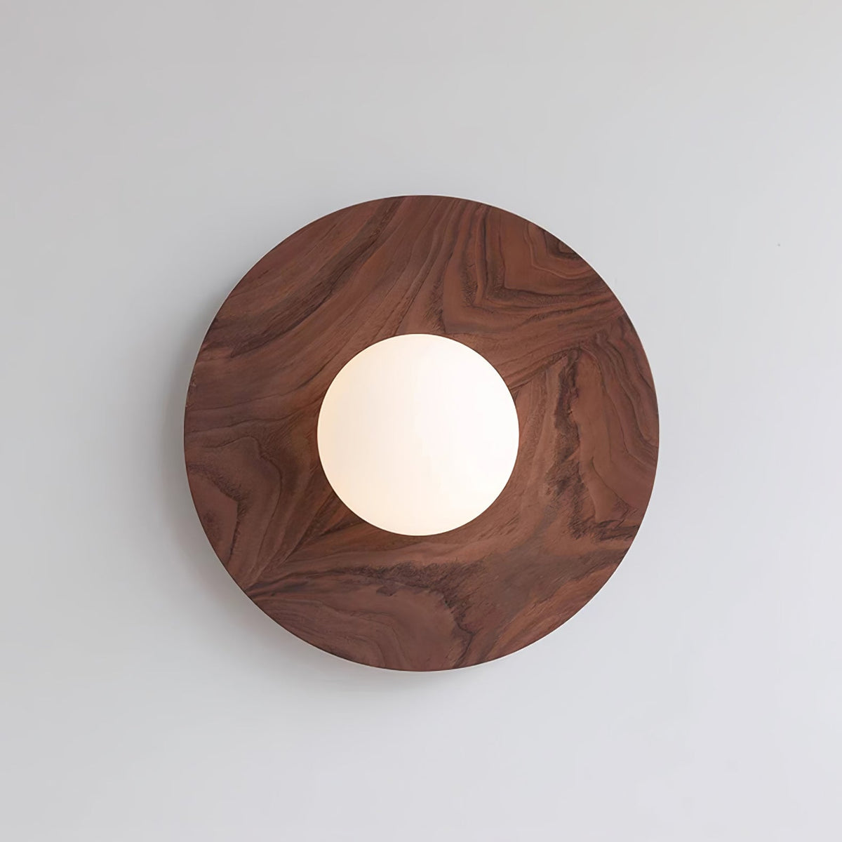 Eloza Modern Minimalist Wooden Glass Wall Light