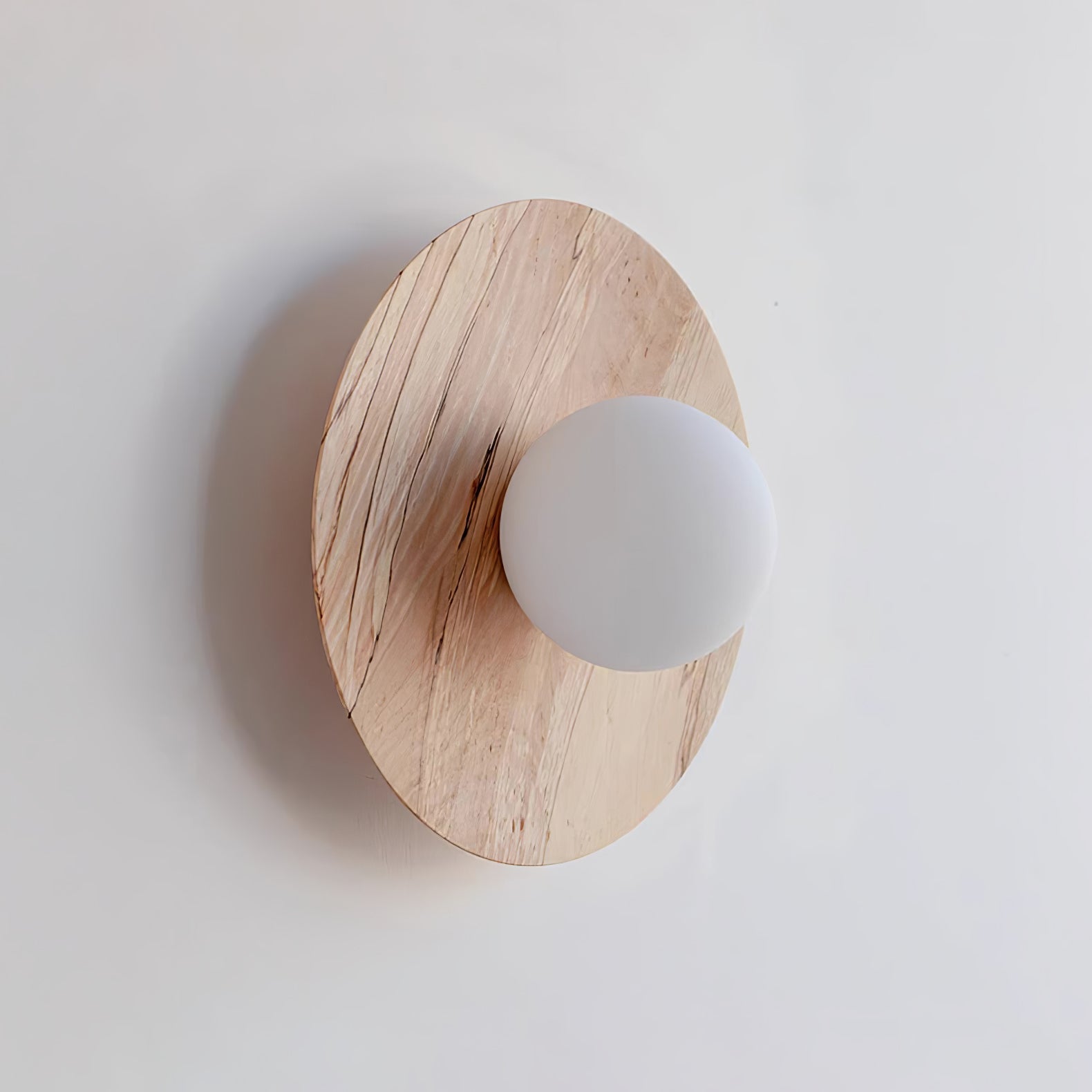 Eloza Modern Minimalist Wooden Glass Wall Light
