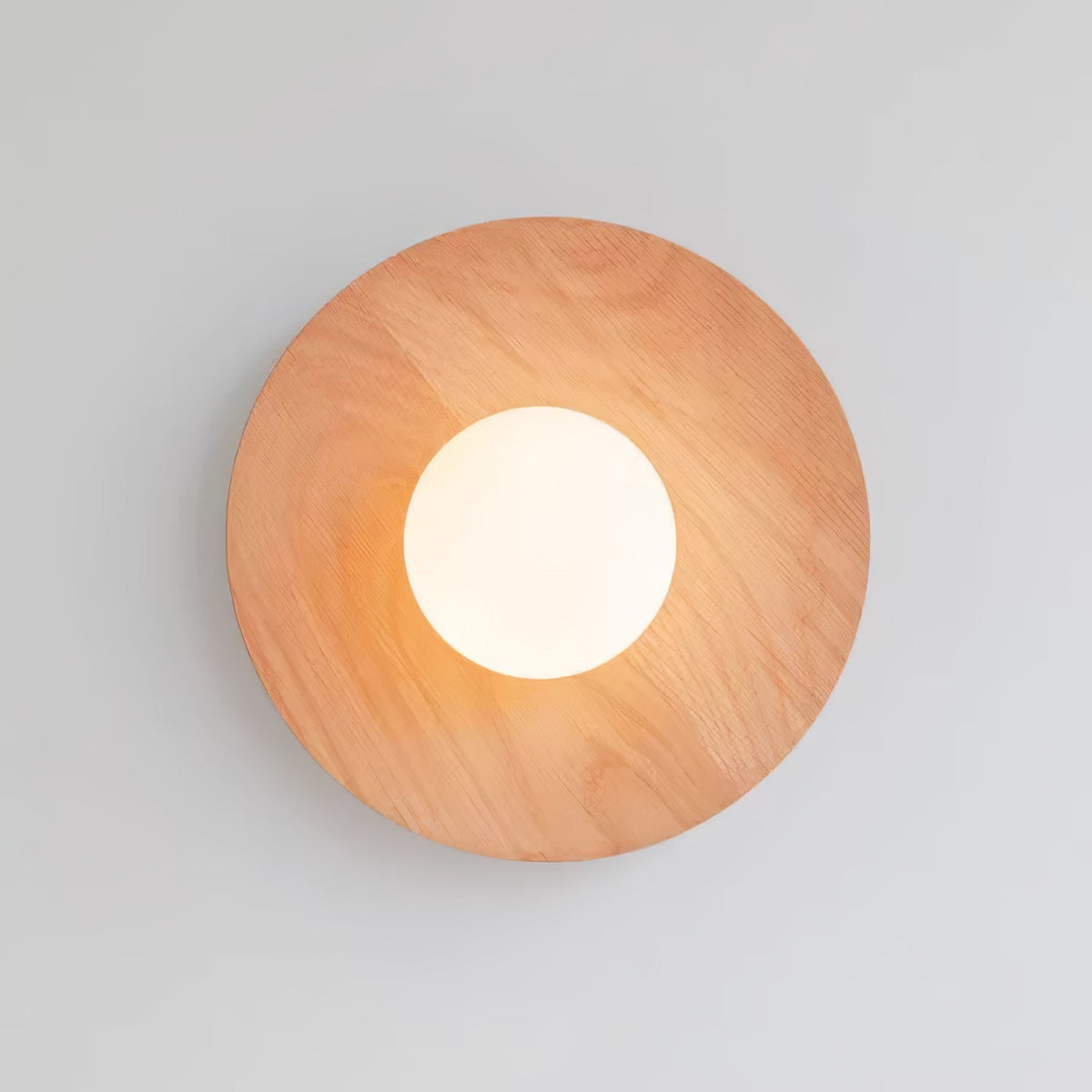 Eloza Modern Minimalist Wooden Glass Wall Light