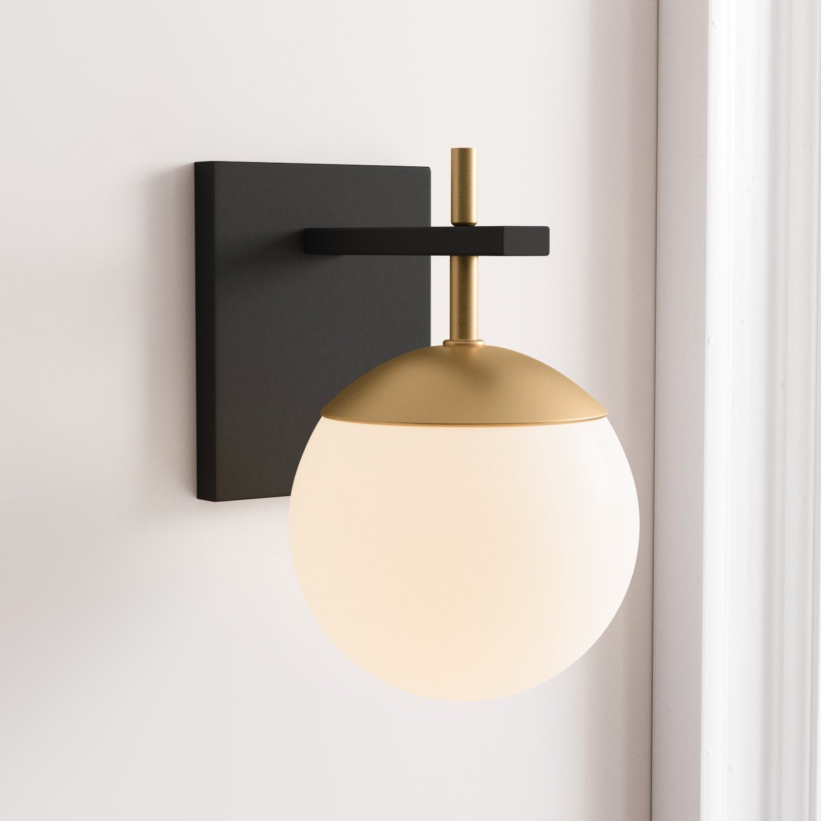 Ealior Modern Minimalist Globe Glass Sconce Wall lamp