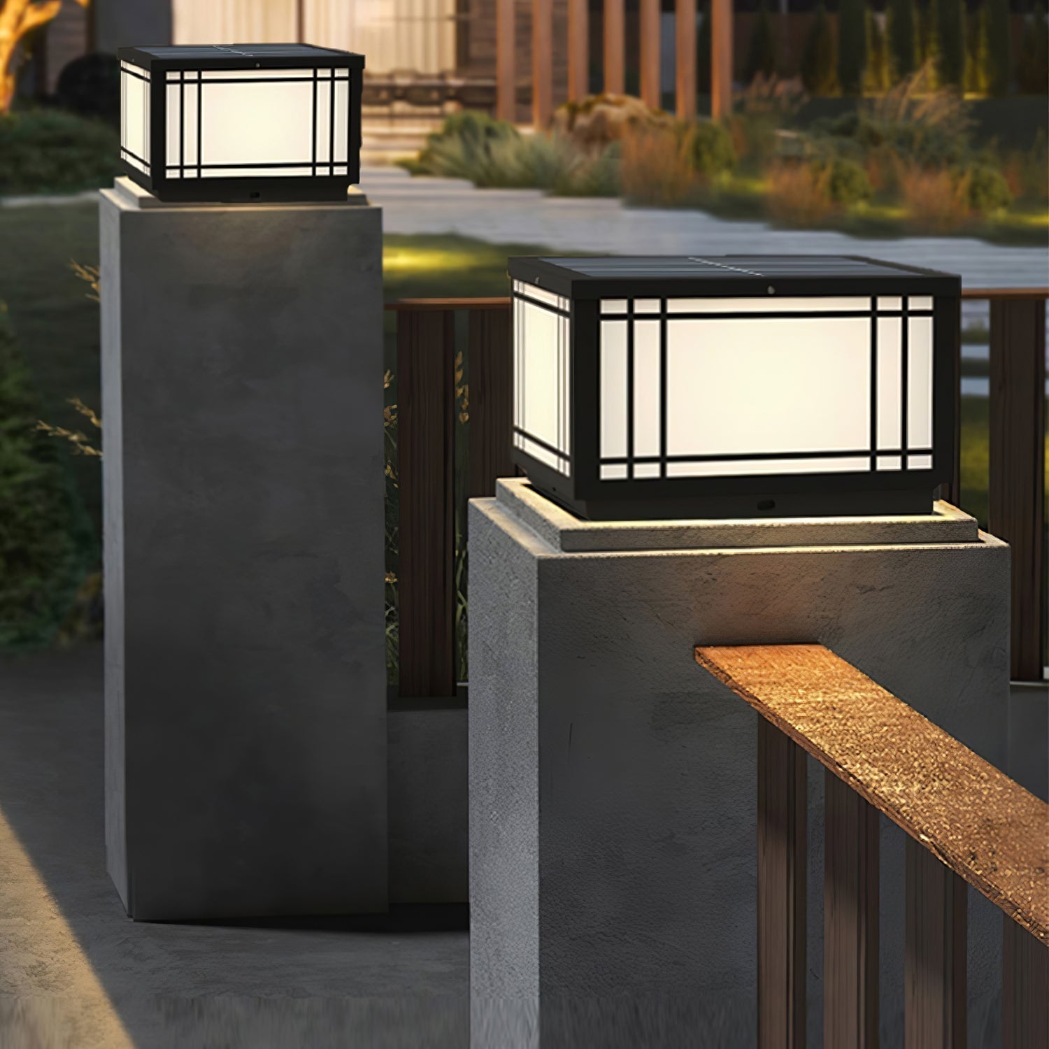 Harrison Classic Premium Solar Cube Outdoor Lamp
