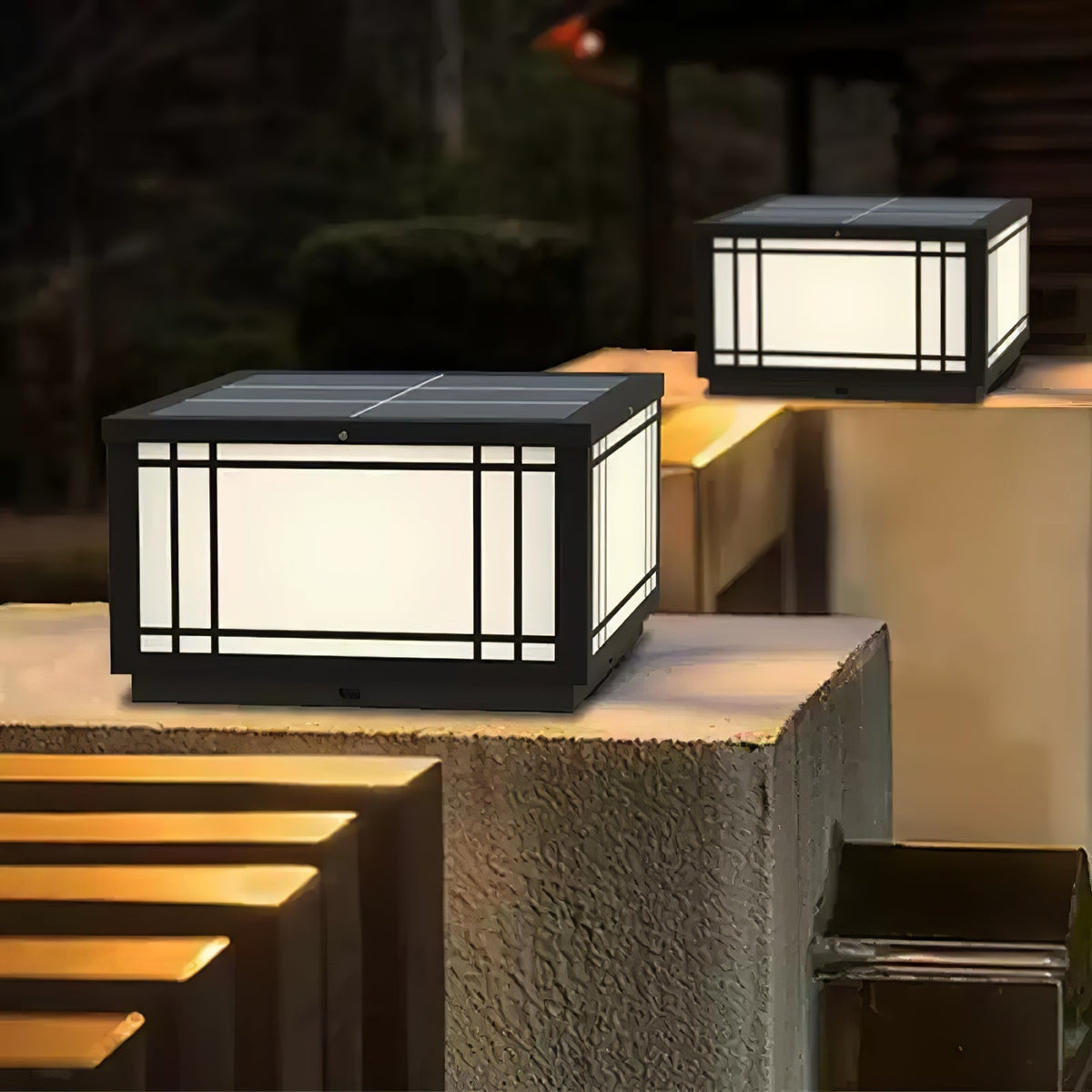 Harrison Classic Premium Solar Cube Outdoor Lamp