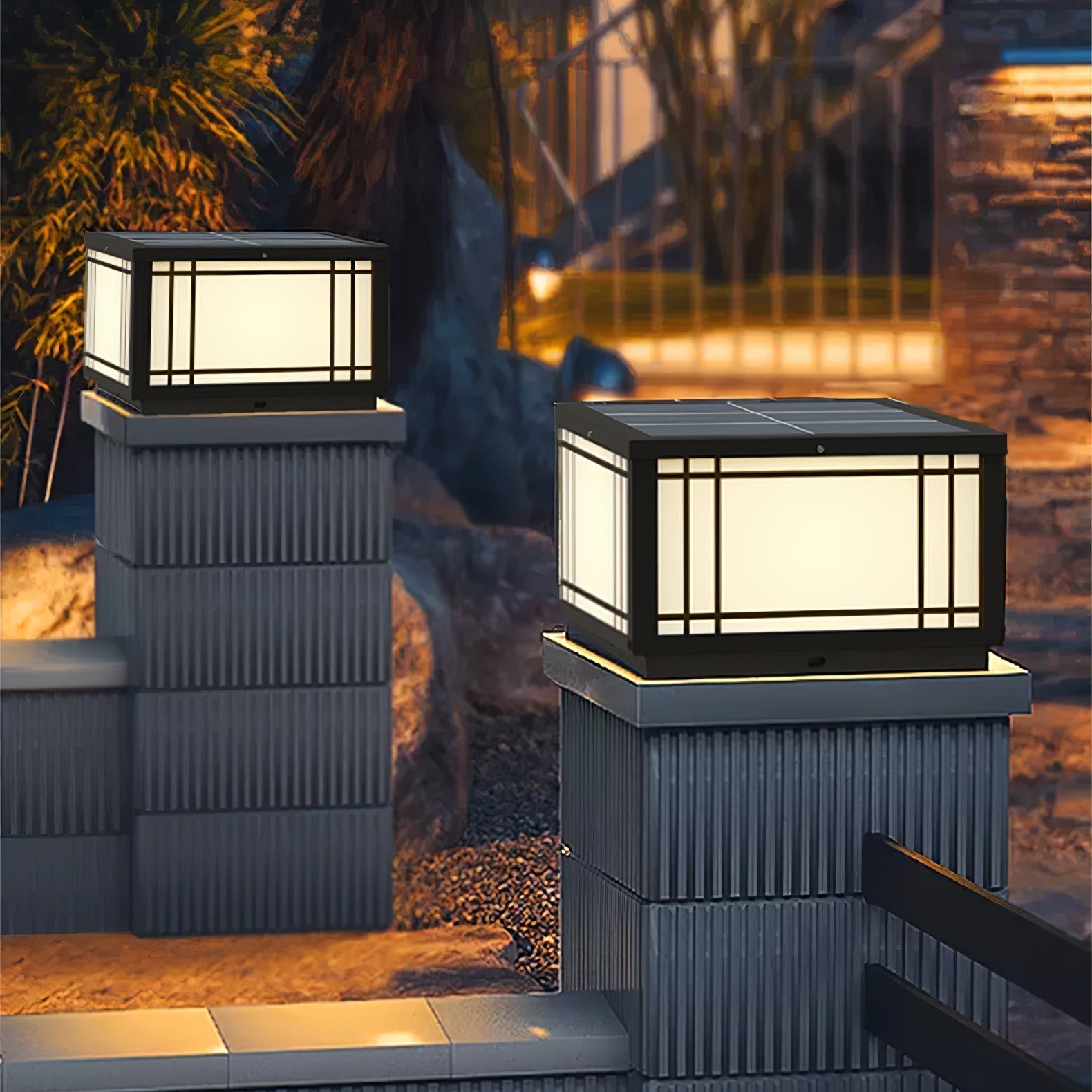 Harrison Classic Premium Solar Cube Outdoor Lamp