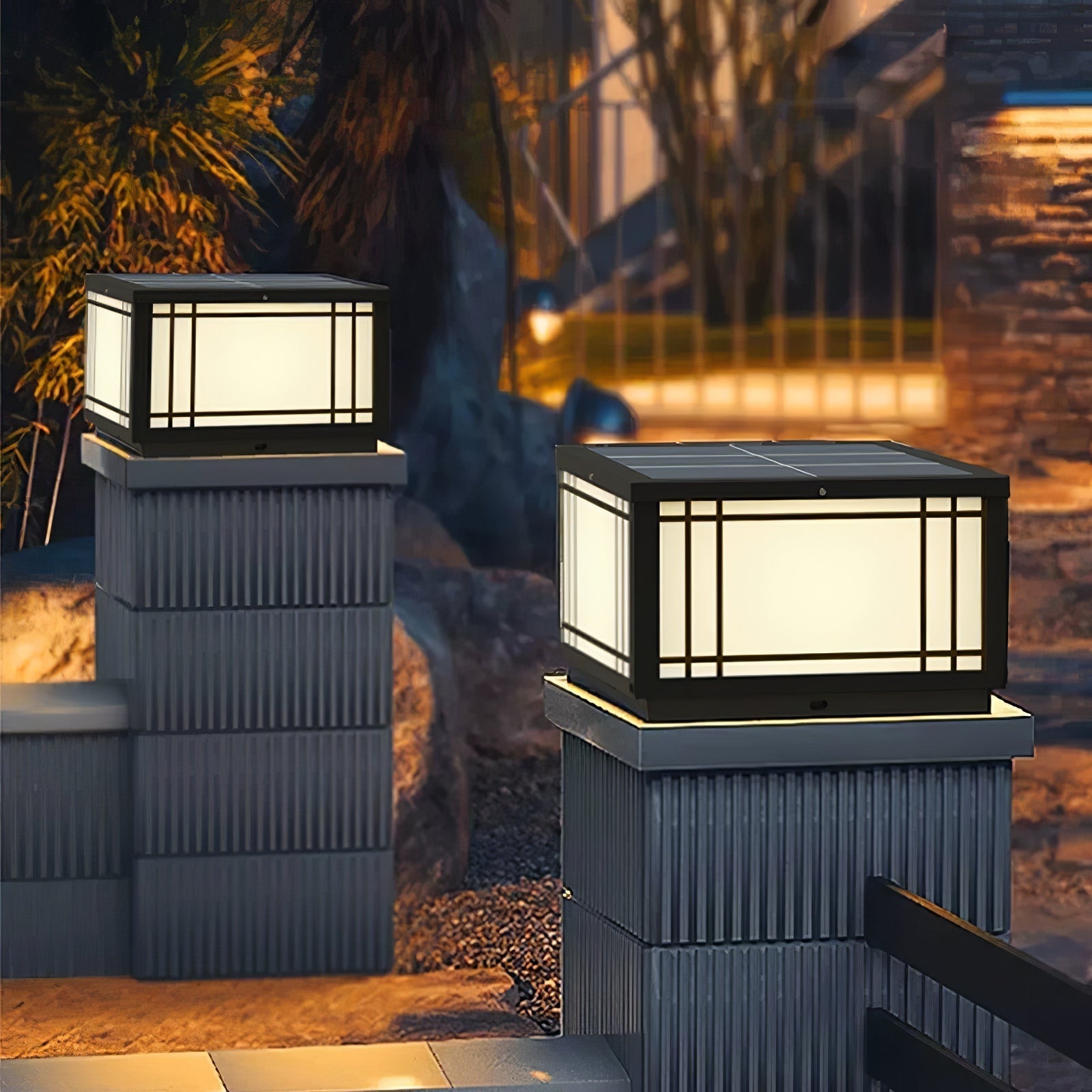 Harrison Classic Premium Solar Cube Outdoor Lamp