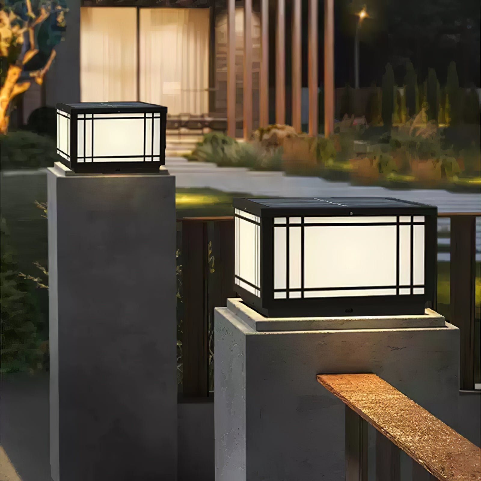 Harrison Classic Premium Solar Cube Outdoor Lamp