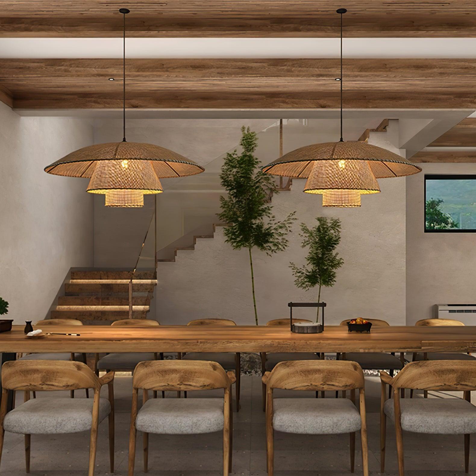Arixu Rattan Vintage Pendant Lamp