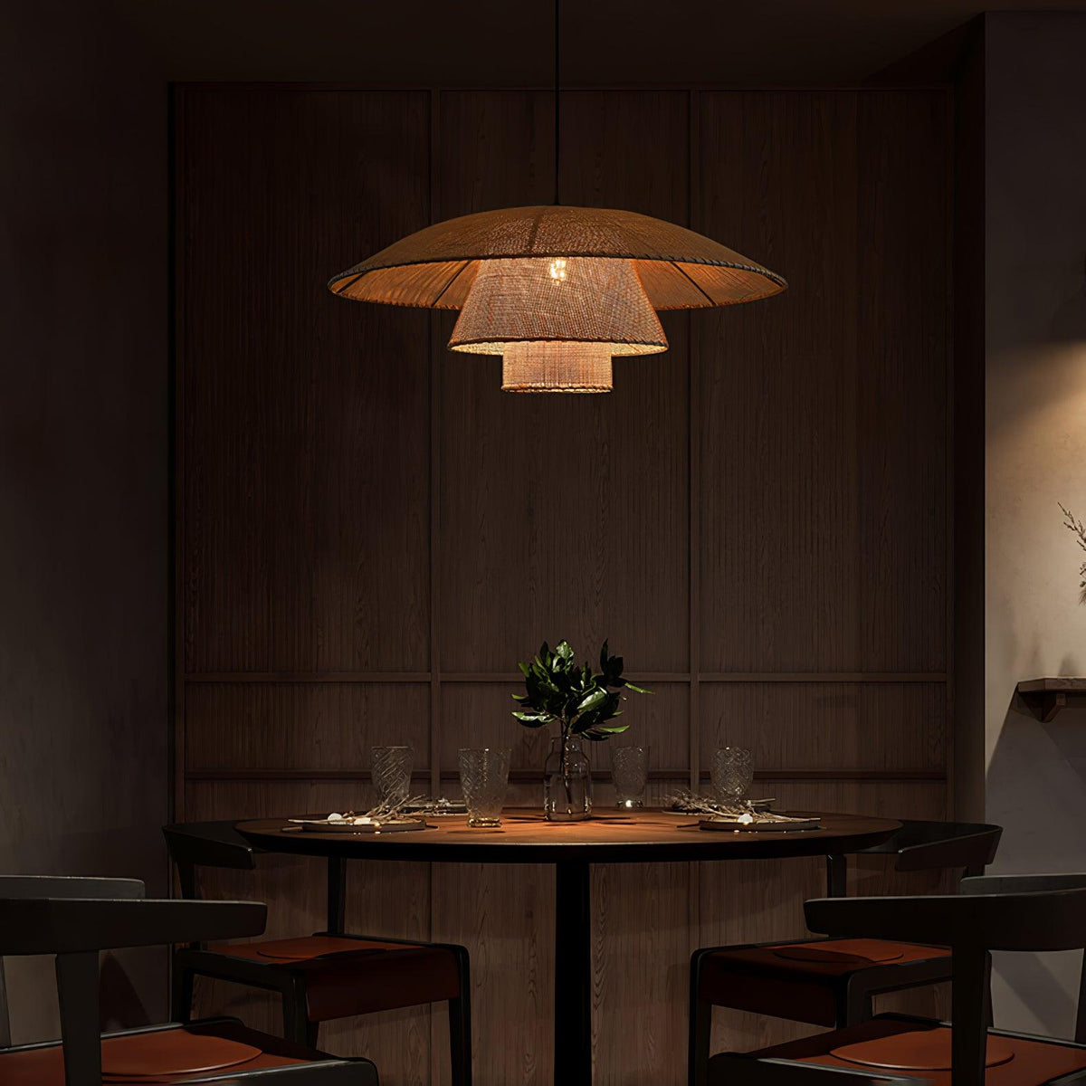 Arixu Rattan Vintage Pendant Lamp