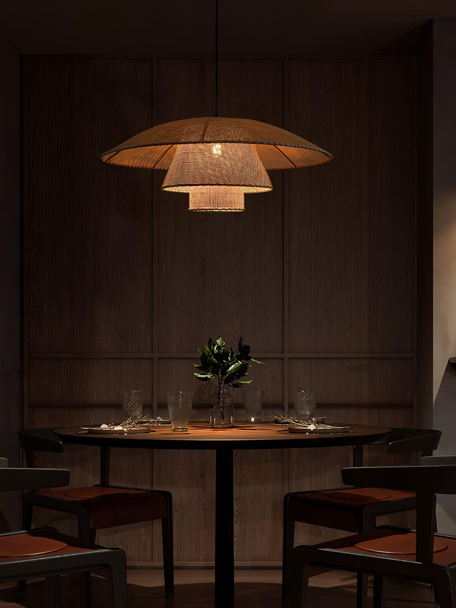 Arixu Rattan Vintage Pendant Lamp