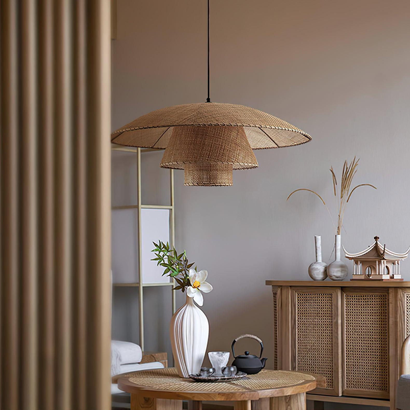 Arixu Rattan Vintage Pendant Lamp