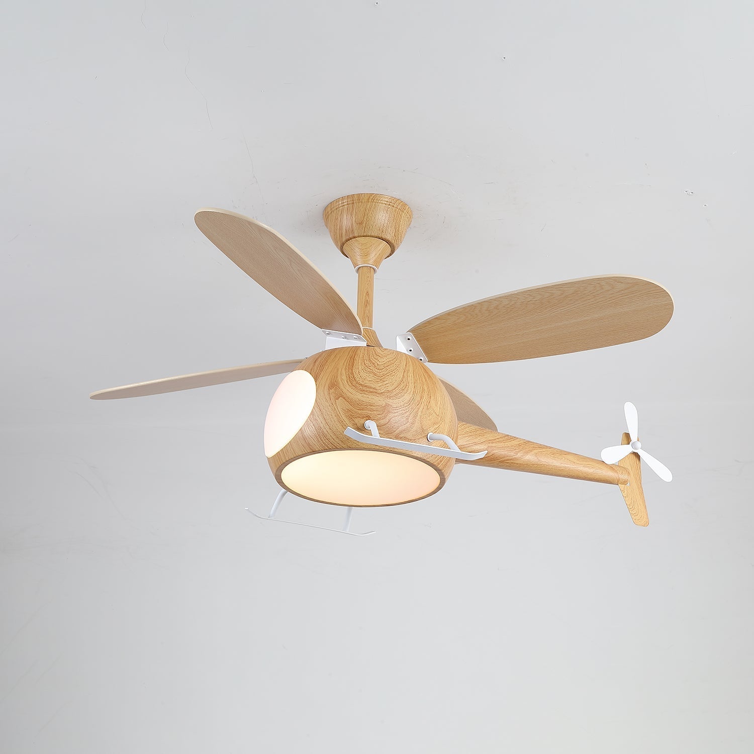 Aviara Modern Wood Ceiling Fan Light - Neutral Decor