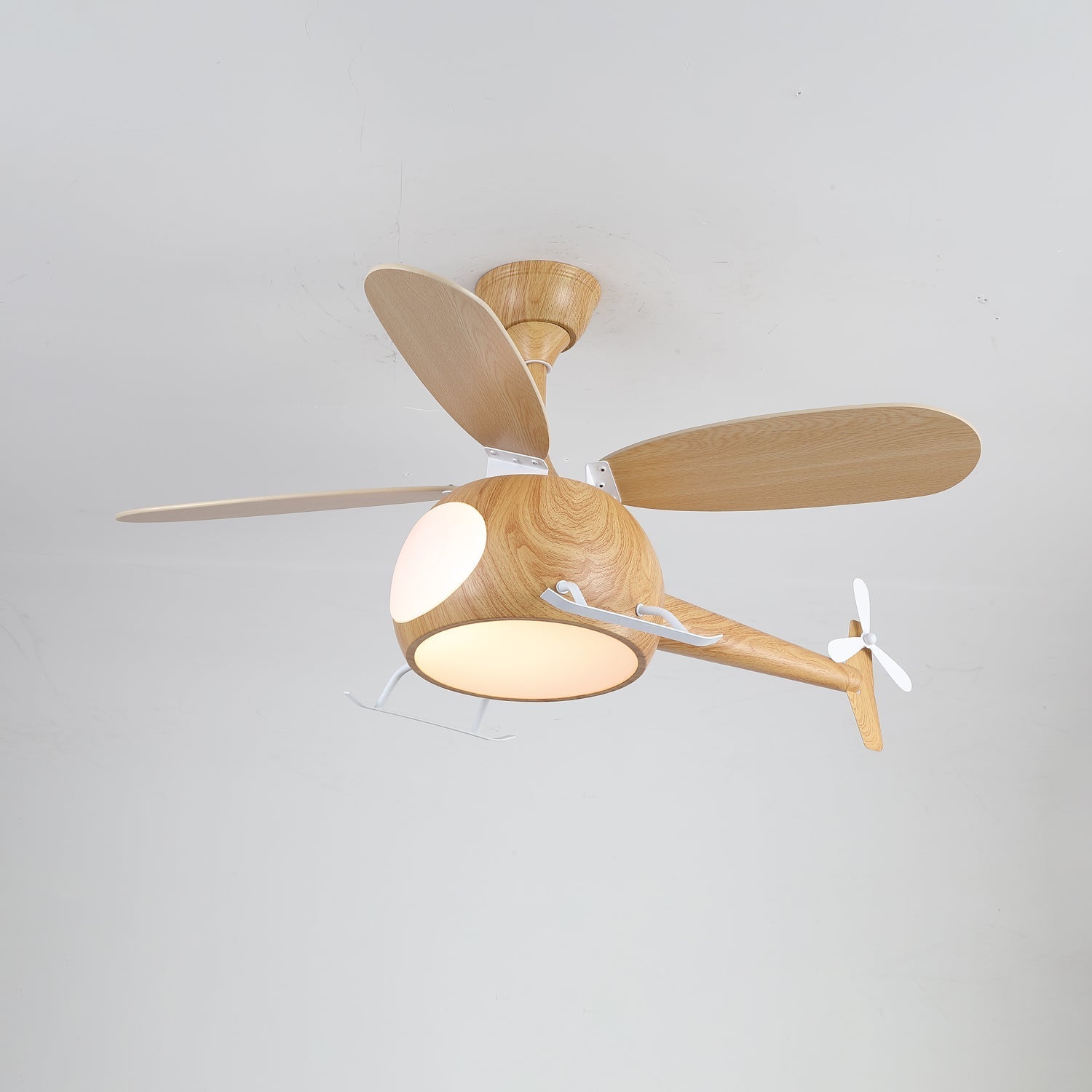 Aviara Modern Wood Breeze Kids Ceiling Fan Light