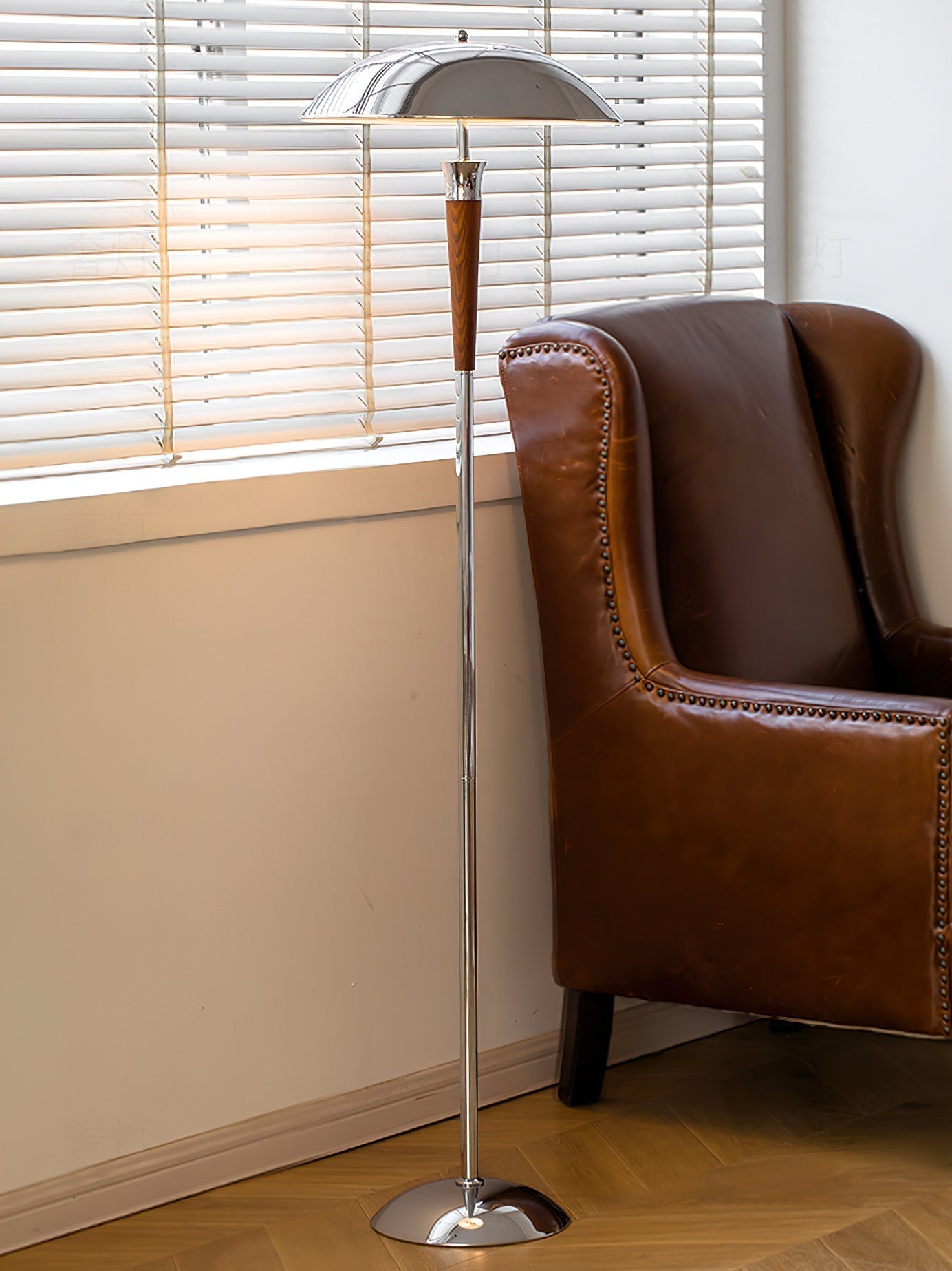 Viraivelle Retro Chrome Floor Lamp