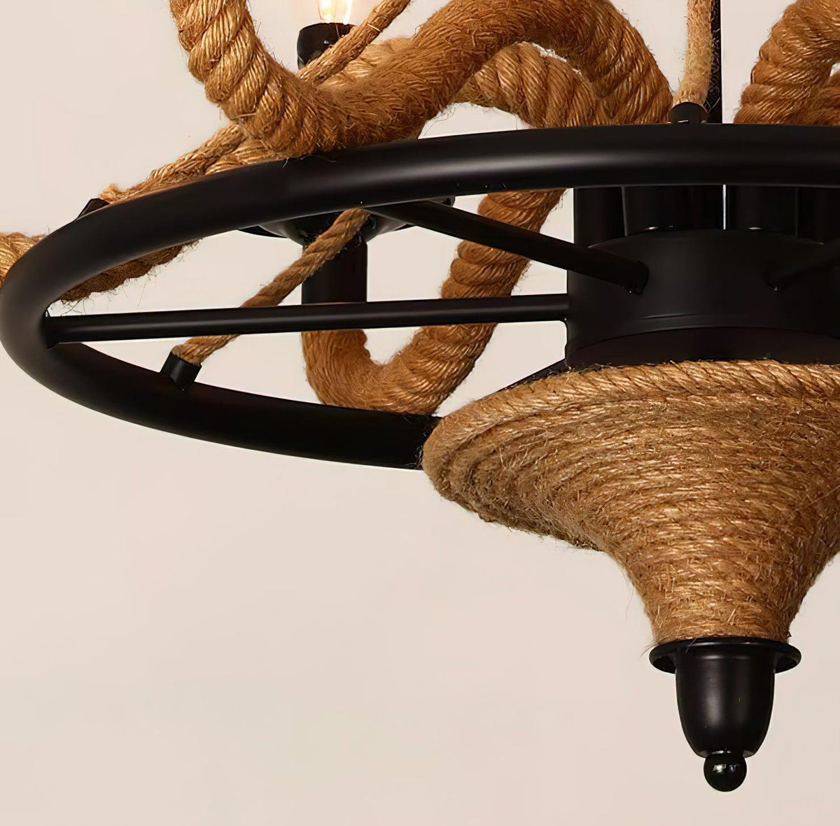 Ariiella Chandelier Hemp Rope Large Wheel