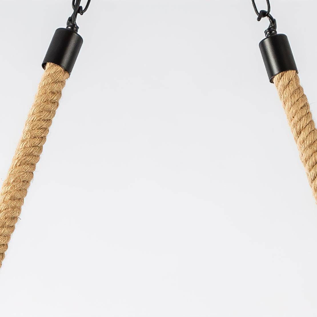 Canisaria Chandelier Hemp Rope Industrial Wave